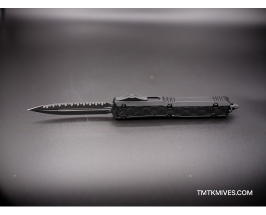 Microtech Makora Double Edge Full Serrated Tactical Standard Bubble Inlay Signature Series 206-3TBIS